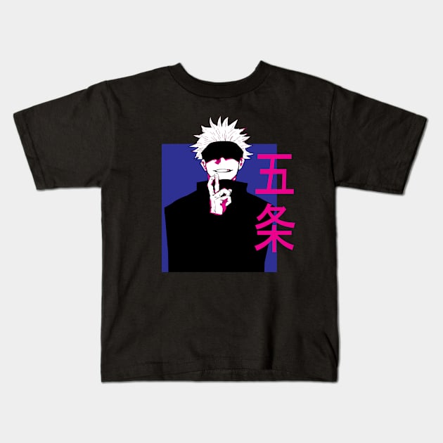 Gojo Satoru - Jujutsu Kaisen Kids T-Shirt by Buggy D Clown